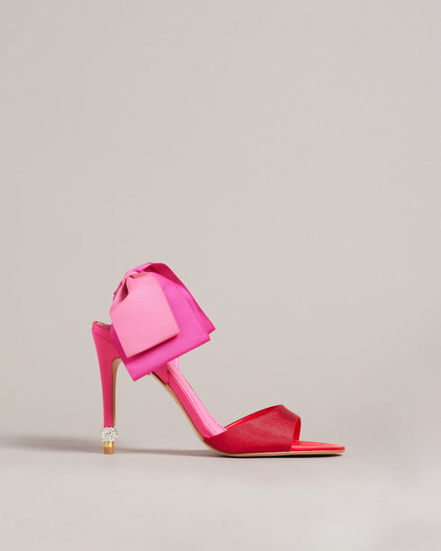 HARINAS-Sandals-We've made the perfect party piece with HARINAS. Oversized double bows in a dual tone embellish the heels of these sandals to wrap up your look. The satin finish and crystal heel detail add the finishing touch you need to turn heads. Heeled sandals Oversized double ankle bow Dual tone Satin finish Open toe Slim toe strap Crystal embellished heel detail Slingback design- Ted Baker Romania